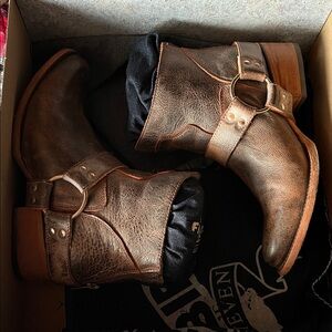 Freebird by Steven Harness Ankle Boots - Santiago Style - Rust Color Boots